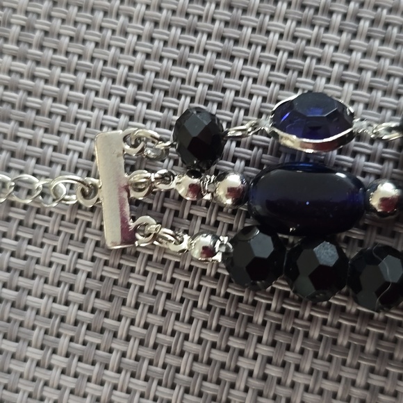 CHAPS BRAND WOMEN'S BLUE TRIPLE FASHION JEWELRY NECKLACE - Picture 6 of 11